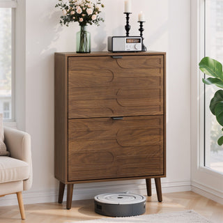 Medieval - Independent Shoe Cabinet With 2 Flip Drawers