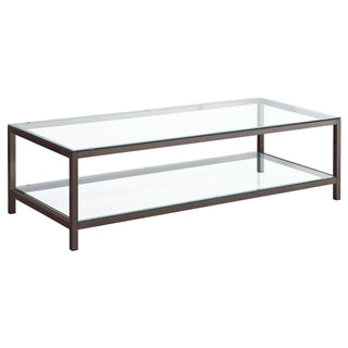 Natasha - 1 Shelf Coffee Table - Nickel