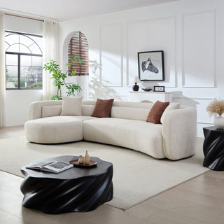 Curved Sectional Sofa, L - Shape Modular Chaise