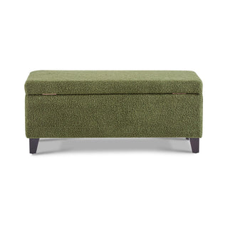 Storage Ottoman With Flip Top Lid - Retro Green