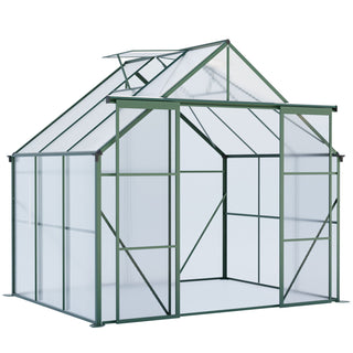 Double Door Polycarbonate house Raised Base And Anchor Aluminum Heavy Duty Walk In houses For Outdoor Backyard In All Season