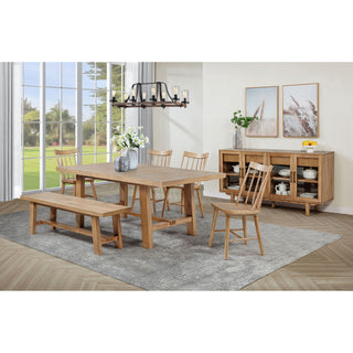 4 Door Sideboard With Dual Drawers - Natural
