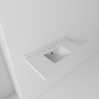 Basin Sink With 2" Thick Rim, Triple Faucet Holes, Sink Only