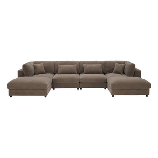 Upholstered Modular Sectional & Custom Configuration And Toss Pillows