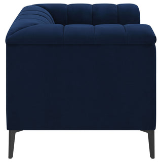 Darci - Accent Armchair With Seating And Tapered Legs - Blue