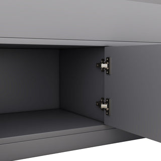 Captain Platform Bed Frame With Storage Bookcases, Shelves, And 4 Drawers