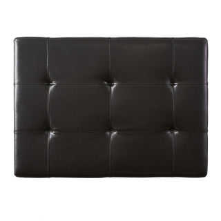 Chatham - Ottoman With Drawer Leather Storage Solution - Dark Coffee
