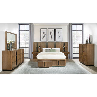 Moraga - 6 Drawer Dresser With Mirror - Ash Brown