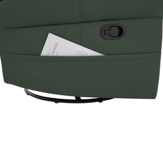 Manual Recliner Chair With 270 Degree Swivel, Massage & Heating, Dual Reclining Positions