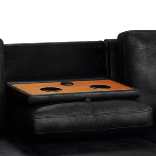 Upholstered Sectional With Pull-Out Bed And Chaise Storage