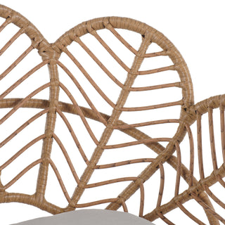 Kirk - Outdoor Patio 7 Pieces Chat Set With Wicker Chairs Cushions & Table - Beige / Light Brown / Teak