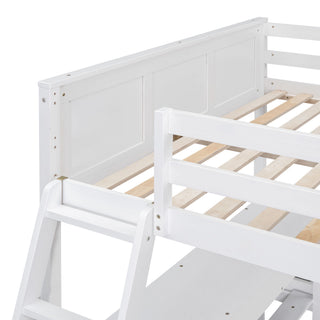 Full Over Full Bunk Bed With Desk