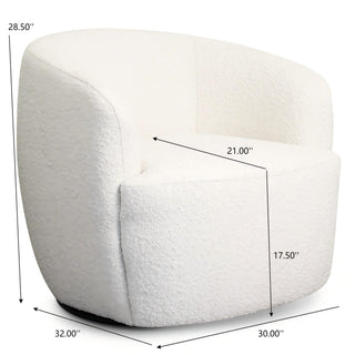 Mina - Swivel Chair - White