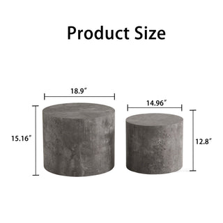 Modern Round Nesting Coffee Table (Set of 2)