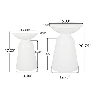 Serenita - Outdoor Side Tables With Flared Design (Set of 2)