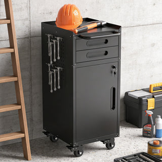 Rolling Tool Cabinet Heavy Duty Garage Storage With Lockable Doors