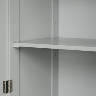 Tall Freestanding Bathroom Storage Cabinet With Adjustable Shelf And 2 Drawers