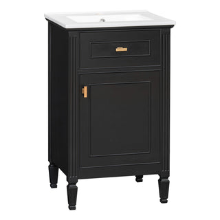 Bathroom Vanity With Sink, Adjustable Shelf, Tilt-Out Drawer