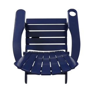 Zenithia - Outdoor Foldable Adirondack Chair With 2 Cup Holders