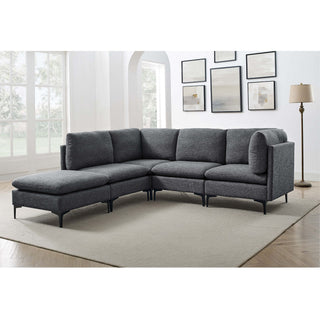 Upholstered Modular Sectional & Tall Legs