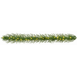 4 Piece Christmas Artificial Trees With Sturdy Bases, Pre Lit Wreath & Garland, Warm LED Lights, Indoor Holiday Decor - Green