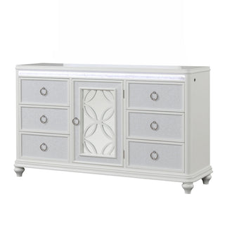Abigale - 6 Drawer Dresser With LED (Includes Dresser Only, Mirror Not Included) - White