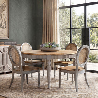Colette - Round Dining Table - Blue / Gray