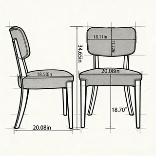 Contemporary Armless Dining Chairs (Set of 2)