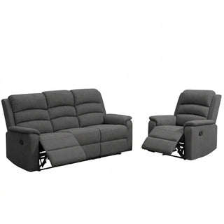 Modern Living Room Set With Manual Recliner