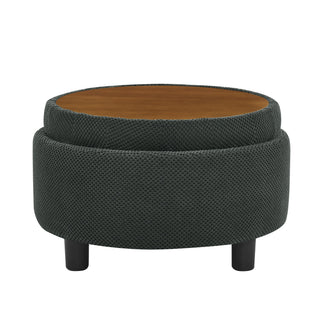 Storage Round Footstool Table Ottoman