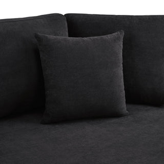 Modern 3 Seater Upholstered Sofa With Curved Design