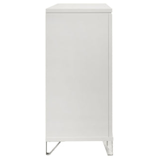 9 Drawer Dresser Cabinet With Picture Framed Fronts - White