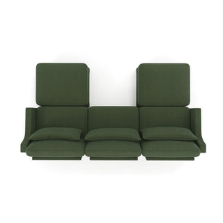 Stylish Sofa With Ottoman And Lumbar Pillows, Ergonomic Design