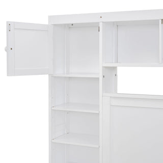 Bed With All In One Cabinet, Shelf And Sockets, Trundle