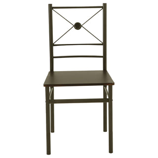 5 Piece Rectangle Dining Set With Tubing Base