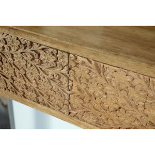 Harmony - 2 Drawer Table With Sled Base In Tones Accents - Natural