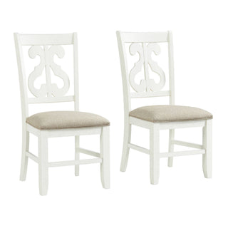 Stone - Wooden Swirl Back Side Chair (Set of 2)