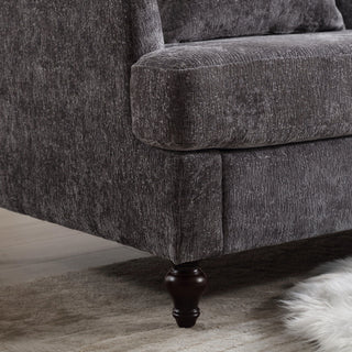 Mid Century Modern Fabric Loveseat Sofa, 2 Seat Upholstered Couch