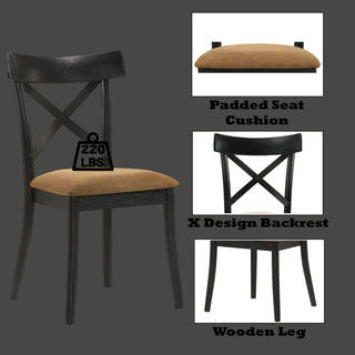 Hillary - Side Chair (Set of 2) - Black / Brown