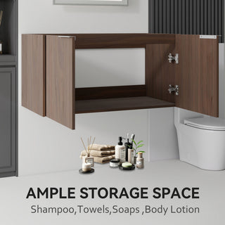 Floating Bathroom Vanity Cabinet With Soft Close Double Doors, Spacious Interior Storage, Wall Mounted, Cabinet Only