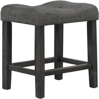 Transitional Style Counter Height Dining Stool With Footrest (Set of 2)