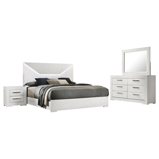 Pierce - 4 Piece Bedroom Set With LED Lighting