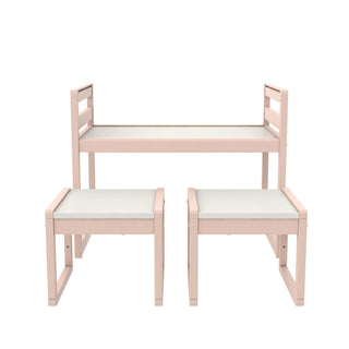 Signy - 3 Piece Activity Table Set - Pink / White