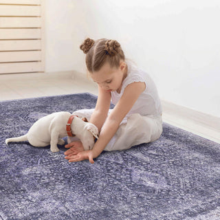 Maval - 2'6'' X 10' Washable Runner Rug - Anthracite