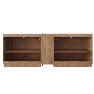 Soft Close Door Freestanding Bathroom Vanity With Sink, 1 Small Storage Cabinet