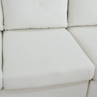 Modular L - Shaped Sectional Sofa 6 Seater 4 Piece Couch With Chaise