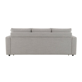 Connie - Boucle Sleeper Sectional Sofa With 2 Toss Pillows - Beige
