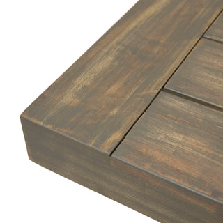Outdoor Patio Bench - Gray / Rustic Metal