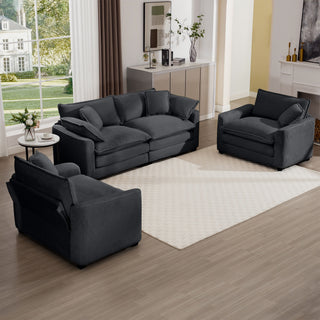 Elegant Oversized Sectional Sofa Set With Deep Seats And Flexible Layout