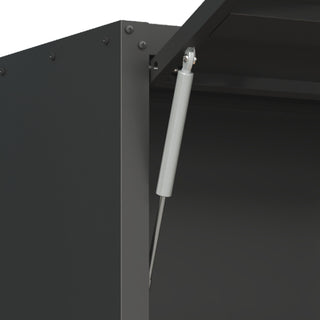 Heavy Duty, Metal Wall Mounted Tool Storage Cabinet Steel Metal Garage Storage Cabinet - Black / Gray